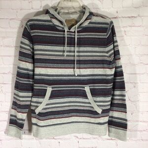 Lucky Brand Striped Lightweight Pullover Hoodie - Size Small